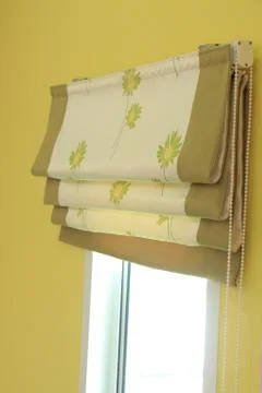 Colorful window curtains. Stock Photos