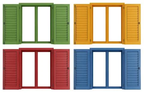 Colorful windows Stock Illustration
