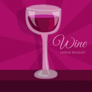 Colorful wine vector illustration background concept Stock Illustration