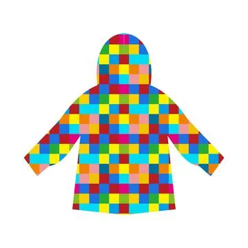 Colorful winter jacket isolated on a white background. Vector illustration. Stock Illustration