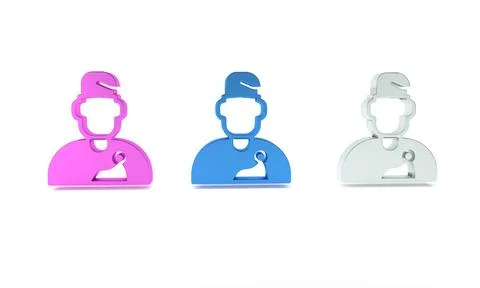 Colorful Wizard warlock icon isolated on white background. Minimalism conce.. Stock Illustration