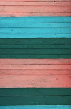 Colorful wooden background from old boards of different colors Stock Photos