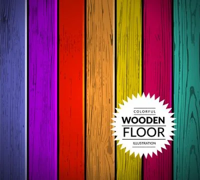 Colorful wooden vector background Stock Illustration