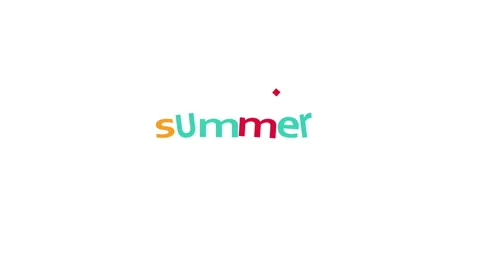 Colorful word summer loop animation. 4k. Stock Footage 130456423