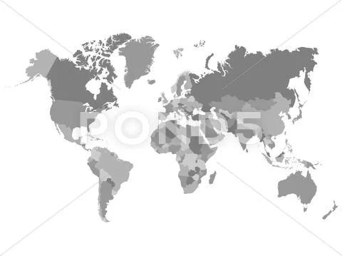 Colorful World Map Illustration Stock Illustration
