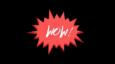 Colorful wow comic background with a speech bubble. Playful Stock Footage 322956438