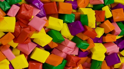 Colorful Wrapped Candy Stock Footage 27756963