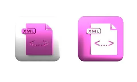 Colorful XML file document. Download xml button icon isolated on white back.. イラスト素材