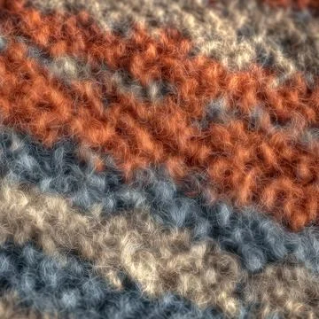 Colorful yarn patterns show texture and design in knitting work with variou.. Stock-Illustration