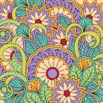 Colorful zen-like pattern Stock Illustration