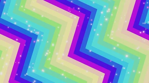 Colorful Zig-Zag Animated Background with Sparkles Loop Vídeos de archivo 336960653