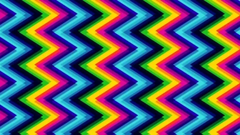 Colorful zig zag motion background video loop Stock Footage 89127556