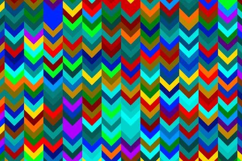 Colorful zigzag chevron arrows pattern wallpaper イラスト素材