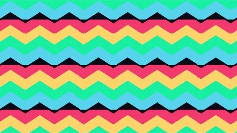 Colorful zigzag chevron patterns displaying dynamic geometric shapes across Stock Footage 344583045