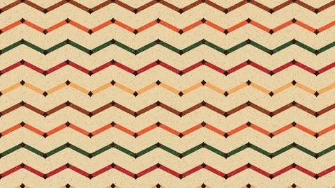 Colorful zigzag geometric pattern on transparent background illustration Stock Illustration