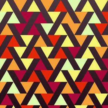 Colorful zigzag geometric pattern with warm tones and black lines Stock Illustration