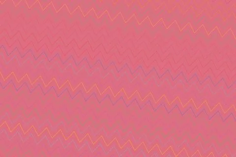 Colorful zigzag lines on pink background with gradient Illustrazione stock