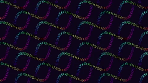 Colorful zigzag pattern on black background Stock Footage 297607008