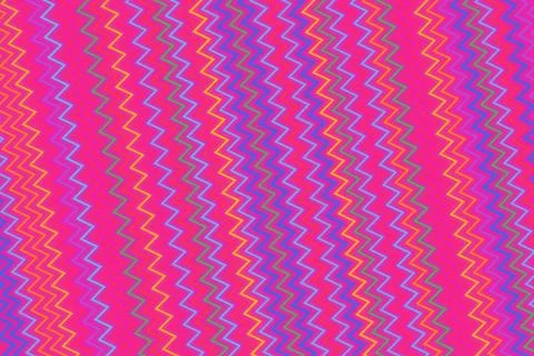 Colorful zigzag pattern in bright pink purple and orange 库存插图