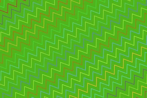 Colorful zigzag pattern on a green background Ilustración de archivo