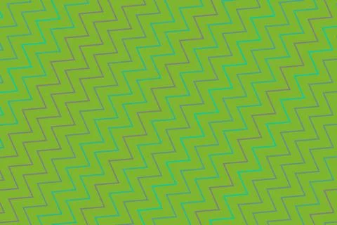 Colorful zigzag pattern on green background Stock Illustration