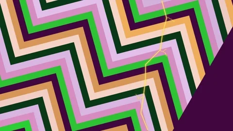 Colorful Zigzag Pattern with Lightning Bolt Abstract Background Stock Footage 332204276