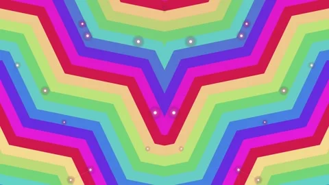 Colorful Zigzag Pattern with Moving Dots. Video stock 330130785
