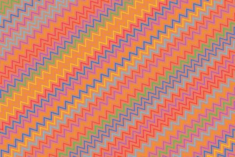 Colorful zigzag pattern with pink orange yellow purple Stock Photos