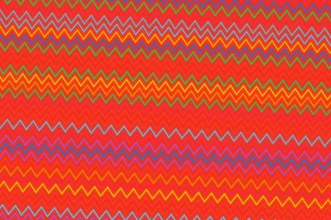 Colorful zigzag pattern with red orange pink shades Foto stock