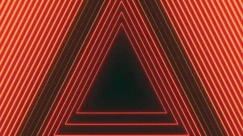 Colorful zigzag triangle pattern in red and yellow lines Stock Footage 282367210