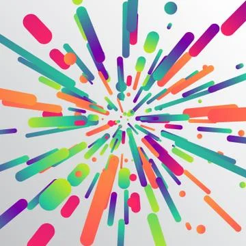 Colorful zoom effect for background, vector illustration Illustrazione stock