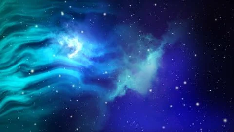 ColorfulBackgroundWithBlueNebula Stock Illustration