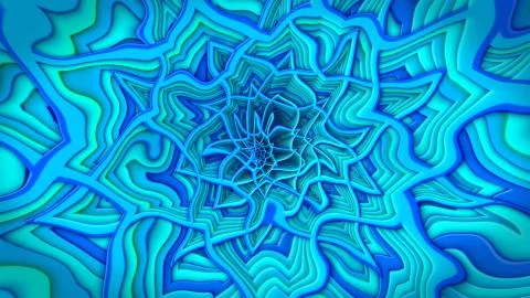 ColorfulBackgroundWithBlueTunnelWithFlowerPattern Stock Illustration