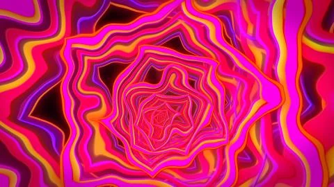 ColorfulBackgroundWithBrightTunnelWithFlowerPattern Stock Illustration