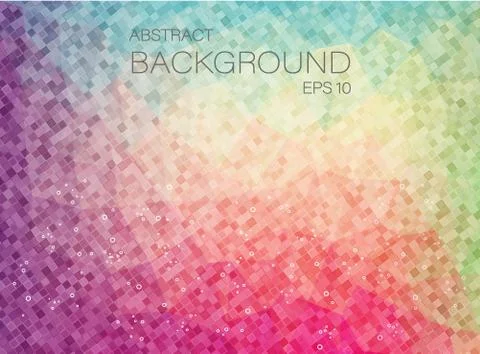 Colorfull background of small square shapes. Stock Illustration