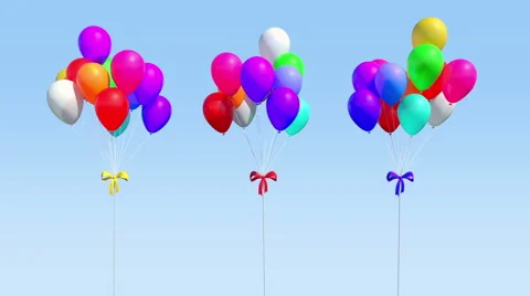 Colorfull Ballons blowing Stock Footage 41966388