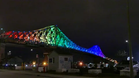 Colorfull bridge Stock Footage 139664262