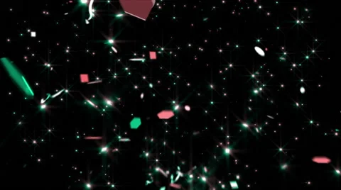 Colorfull christmas confetti explode with alpha Stock Footage 46700879