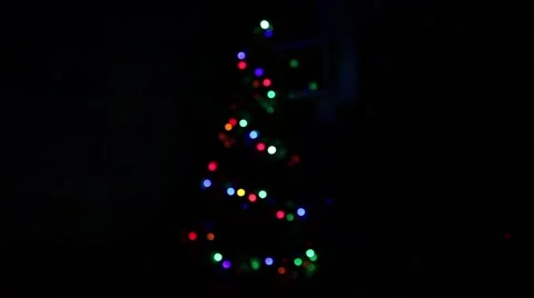 Colorfull Christmas tree lights flickering and glittering 스톡 동영상 45280249