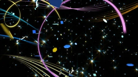 Colorfull confetti explode with alpha Stock Footage 46700888