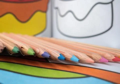 Colorfull crayons Stock Photos