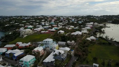 Colorfull houses on the island Stock Footage