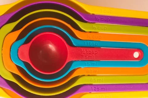 Colorfull Measuring Cup 스톡 사진
