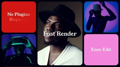Colorfull Multiscreen Opener 스톡 After Effects