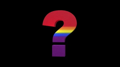 Colorfull Question Mark Stock Footage 335242126
