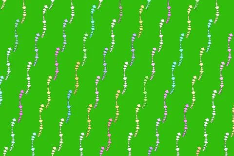 Colorfull spider web like repeat pattern illustration in green background Stock Illustration