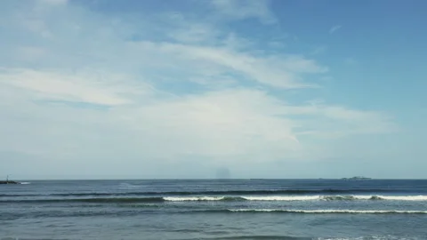 Colorfull sunset beach time lapse in the evening Stock Footage 292224335