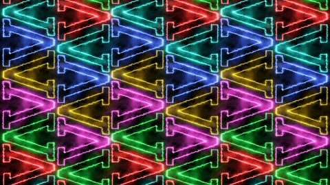 Colorfull V letter Video stock 89127176
