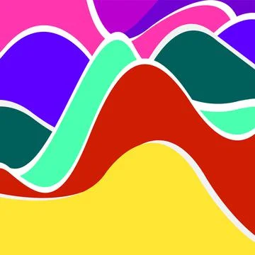 Colorfull wavy background, abstract shape for your design Stock Illustration