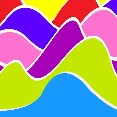 Colorfull wavy background, abstract shape for your design Stock Illustration